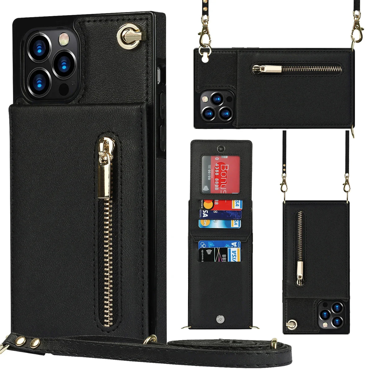 Crossbody Wallet for Huawei Mate 40 Pro 30 20 Lite P40 P30 Pro Plus Case with Card Holder Lanyard Strap Leather ZYXKZJLL