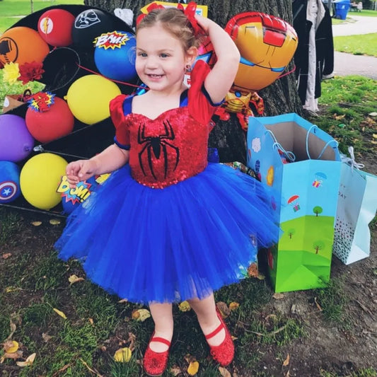 Cosplay Halloween Spider Costumes for Kids Sequins Dresses Spider Girls Children Carnival Costume Kid Birthday Party chothes