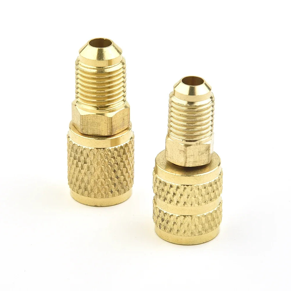 2x Female/Male 5/16" SAE Male/Female 1/4" SAE For R410 R32 R22 Liquid Safety Valve Air Conditioning Refrigerant Repair Fluoride