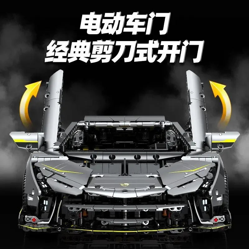 GULY MOC 10638 LAMBO Technical RC 1:8 Sports Car Building Blocks Model Racing Bricks Assembling Toys for Boys Christmas Gift Set