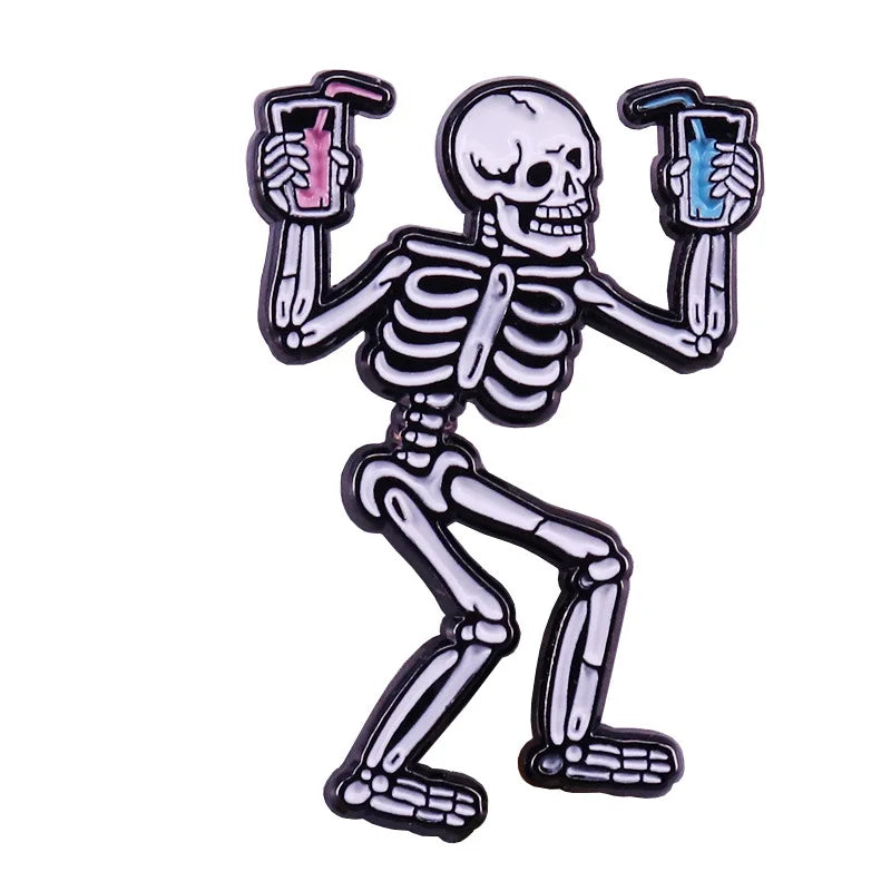 Popular Halloween Costume Accessories Horror Ghost Skull Pumpkin Pin Metal Badge Holiday Jewelry Gift Wholesale