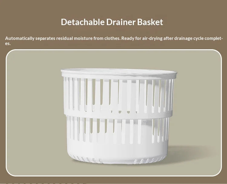 New Mini Folding Washing Machine Household Small-sized Washing Machine Socks Underwear Pants Also Capable Dehydrating White