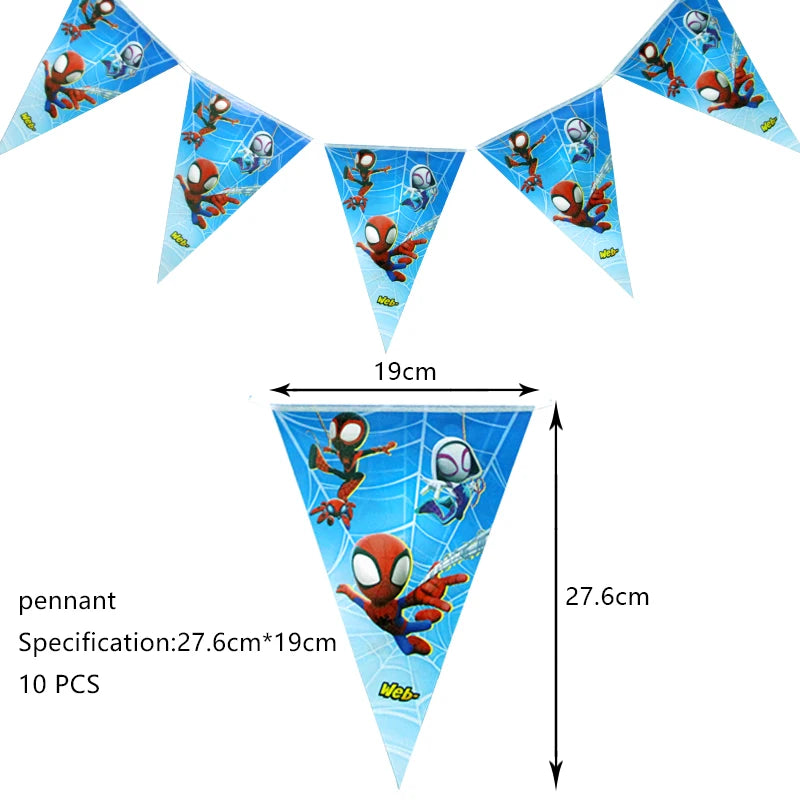 Spidey and His Amazing Friends Birthday Party Decoration New Latex Balloons For Kids Event Supplies Foil Latex Balloon Backdrop