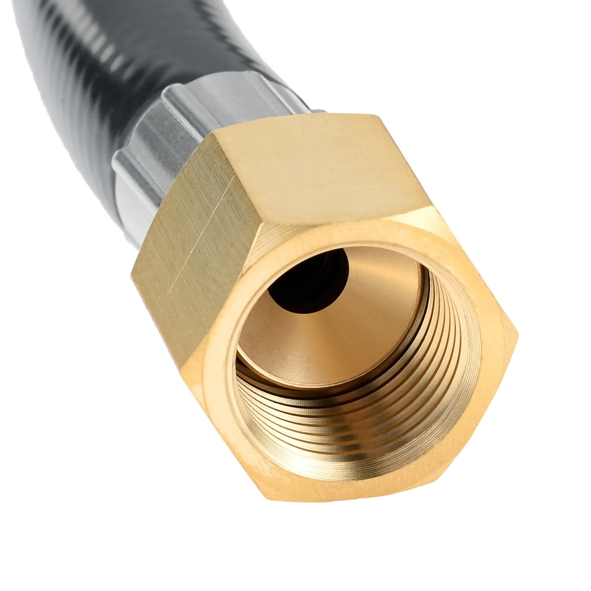 5FT Propane Hose Extension RV Quick Connect Gas Line for Grill/Heater/Fire Pit with 3/8-inch Swivel Female Flare Brass Fittings
