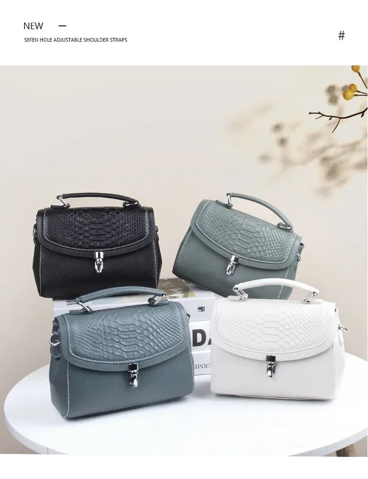 women's mini handbag Ladies' luxury crossbody bag fashionable crocodile pattern design women's genuine leather crossbody bag