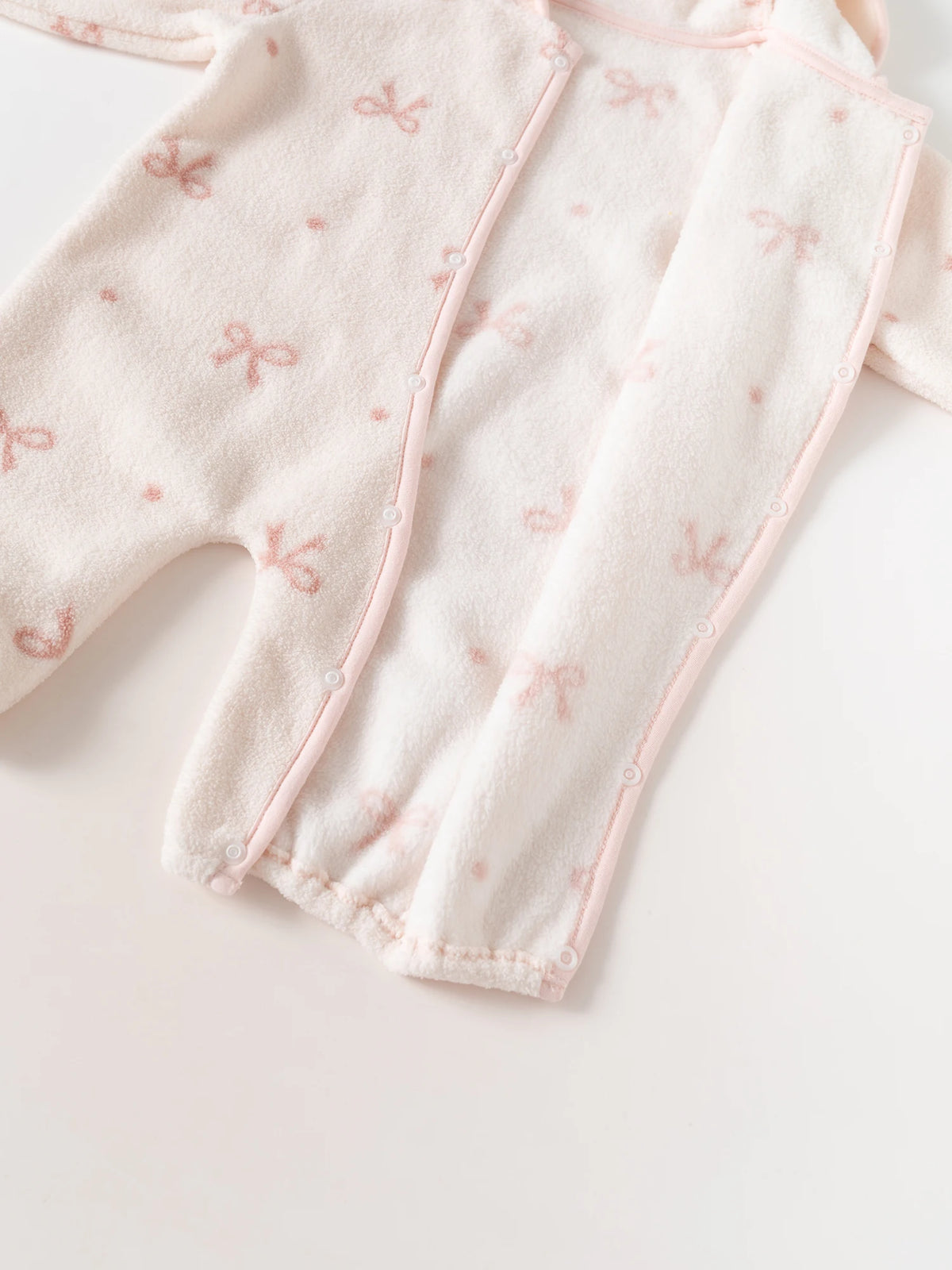 2026 Spring Newborn Baby Hooded Rompers Cute Bear Fleece Girls Jumpsuits Clothes for Toddler Infant