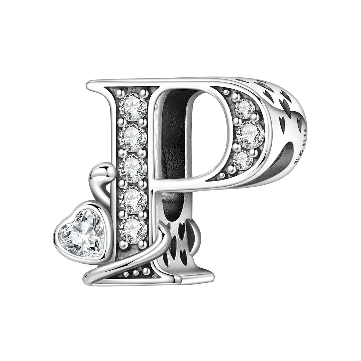 2026 New 925 Sterling Silver Zircon Scroll Grass Pattern 26 Letter Bead Charms for Women Fit DIY Bracelet Necklace Jewelry Gift