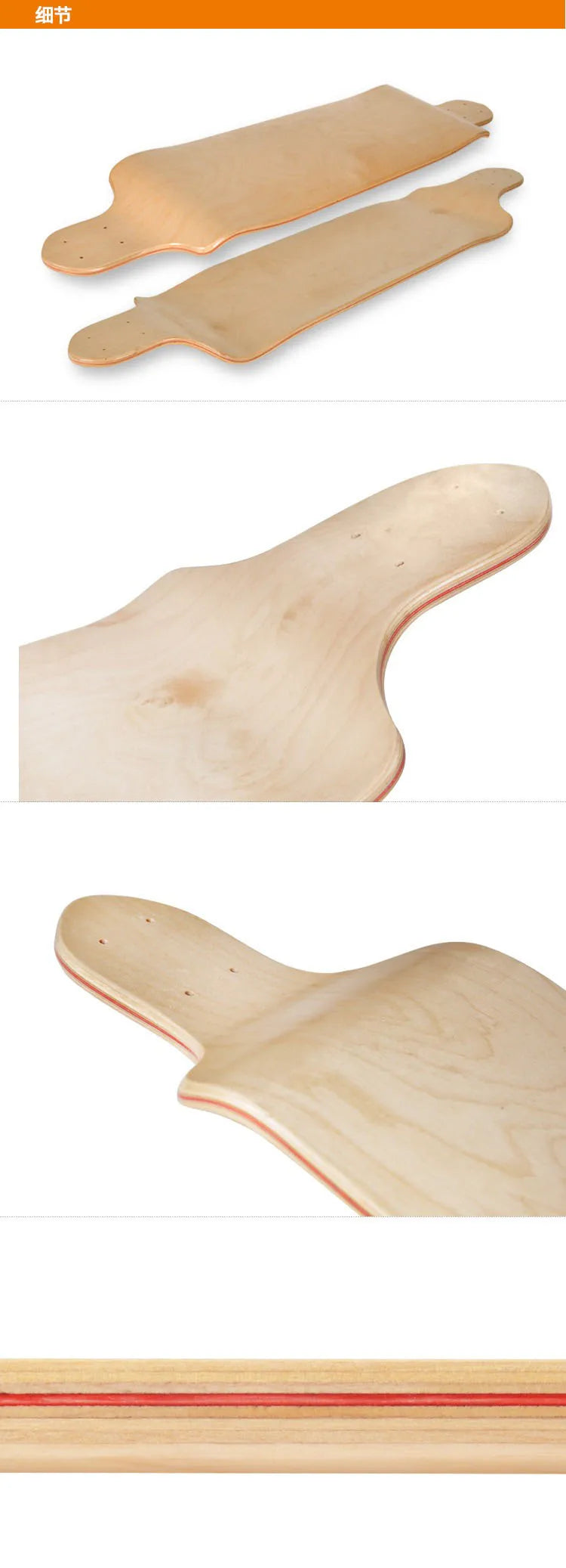 Drop Down Skateboard, Long Board Deck, Maple Board, DIY Skate Board, Parts Supply, 101cm Deck, 9-Tier Longboard