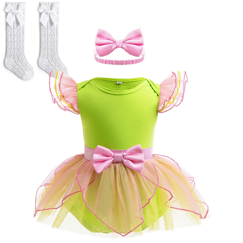 Fairy Todder Baby Girl Alice Rapunzel Moana Belle Mermaid Sofia Princess Romper Halloween Newborn Birthday Party Onesie Jumpsuit