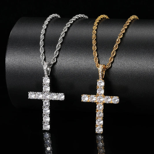 Hip Hop Exquisite Jewelry Iced Out Cross Pendant Quality Sparkling Men and Women Styles Dispatch on Behalf Wholesale