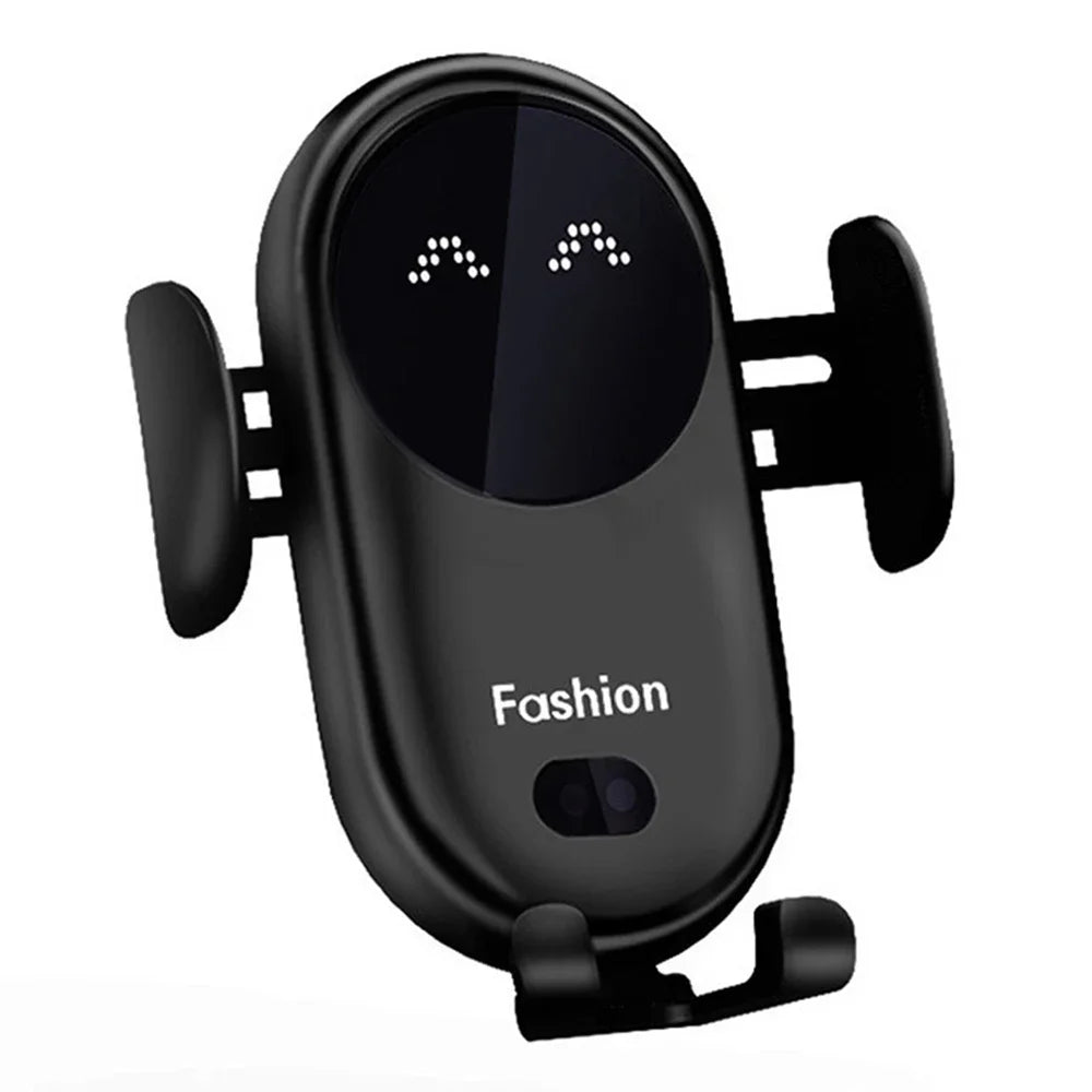 S11 Fashion Qi Fast Wireless Charger Car Phone Holder Smart Infrared Sensor Air Vent Mount Automatic Clamping Mobile Phone Stand