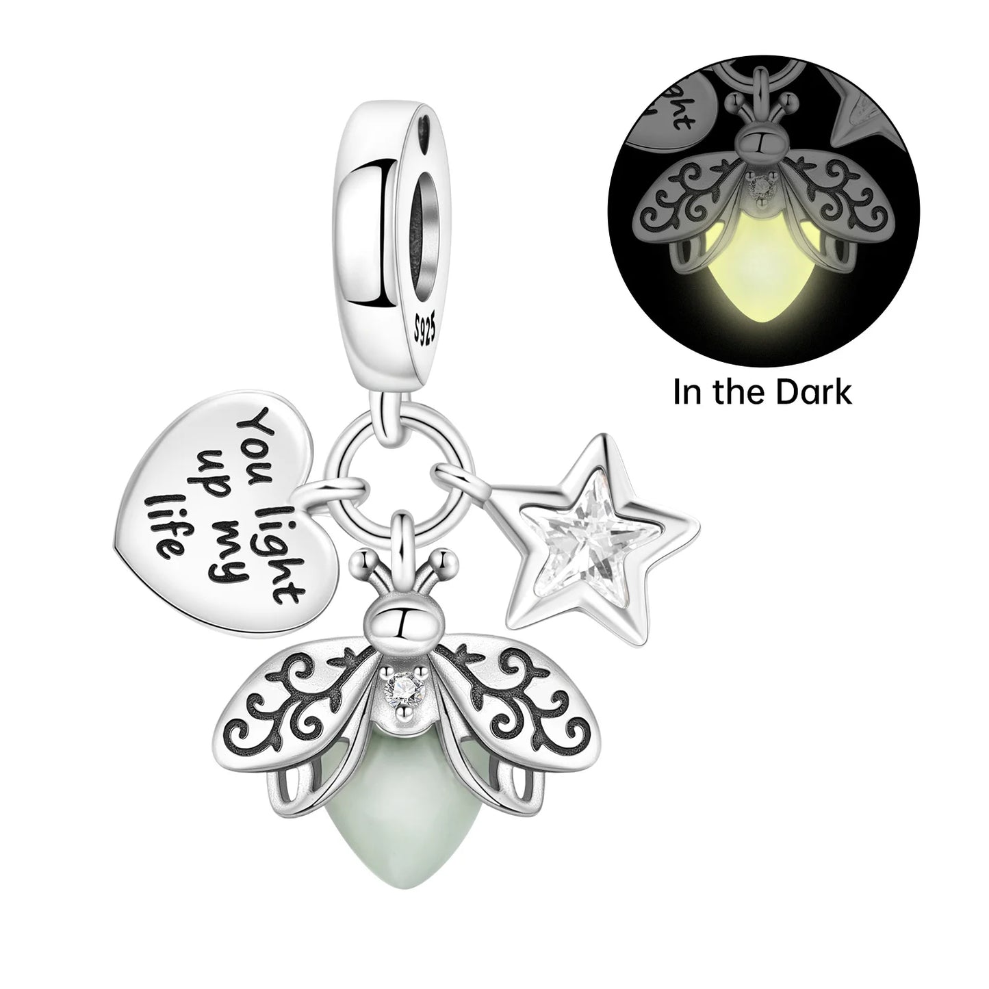925 Sterling Silver Plated Bee Sunflower Butterfly Charm Pendant Fine Jewelry Women DIY Bracelet Necklace Birthday Party Gift