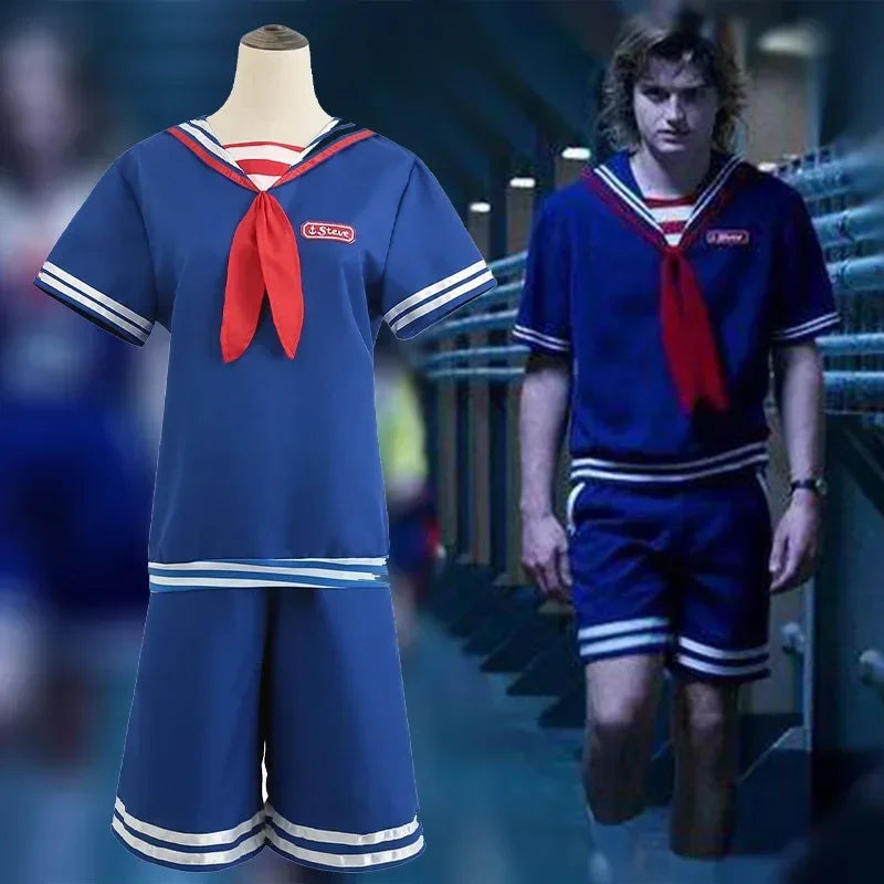 Halloween C.Steve Harrington Cosplay Costume pour adultes, chemise, pantalon, chapeau, glaçures, fête de carnaval