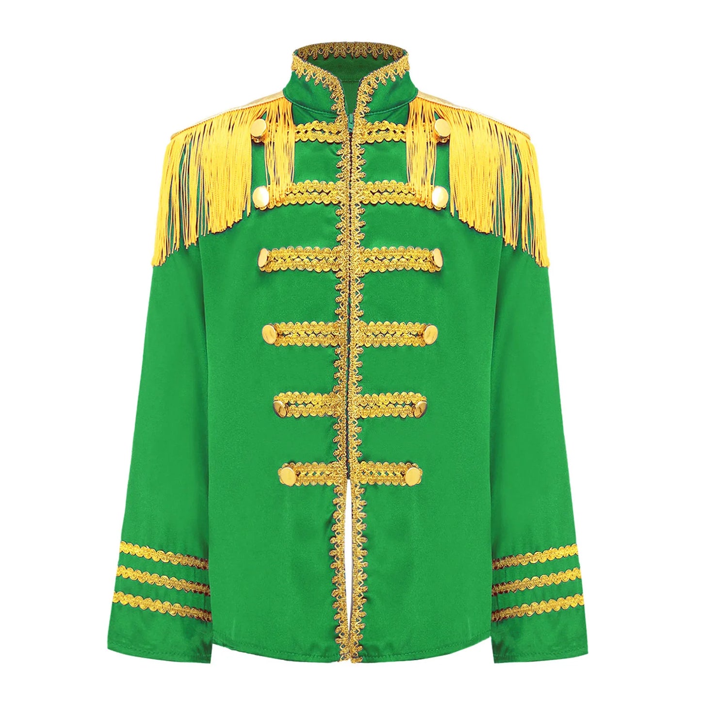 Kids Girls 60s Retro Hippie Rock Band Musician Costume Halloween Cosplay Carnival Party Circus Drummer Parade Tassel Jacket Coat