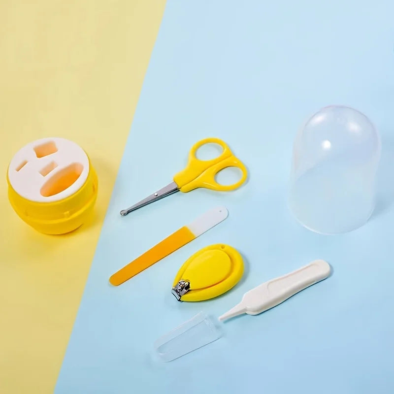 4pcs Infant Baby Clipper Nail Set, Baby Grooming Kit, 4-in-1 Baby Care Set, Baby Nail Clipper, Scissors, File, Tweezer
