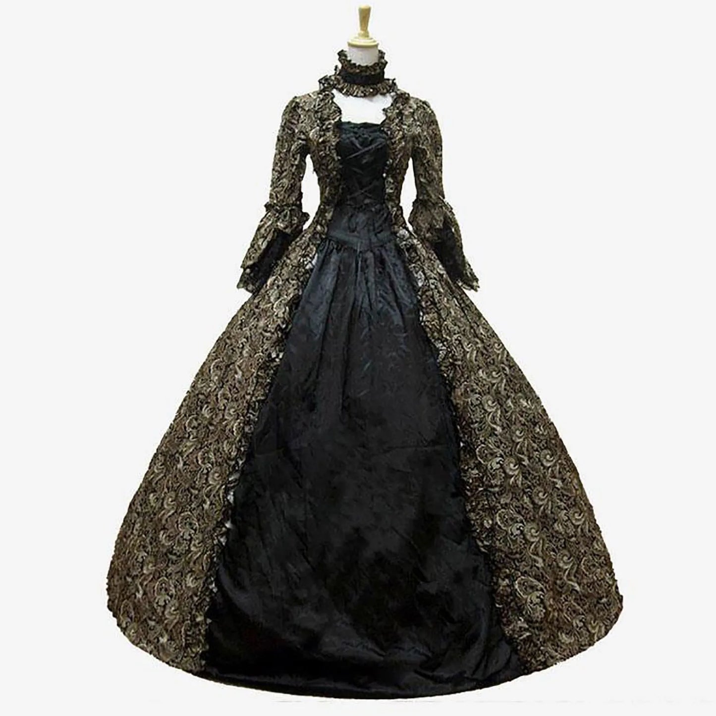 Medieval Hood Green Cocktail Dress Vintage Party Costume Masquerade Prom Dress Floor Sexy Anime Cosplay Costumes Vestidos