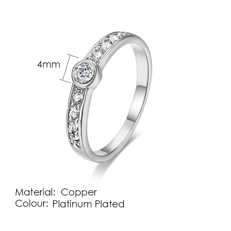 Ring For Women & Men Classic Engagement Wedding Lover Rings AAA+ Cubic Zirconia Fashion Jewelry R011 R062