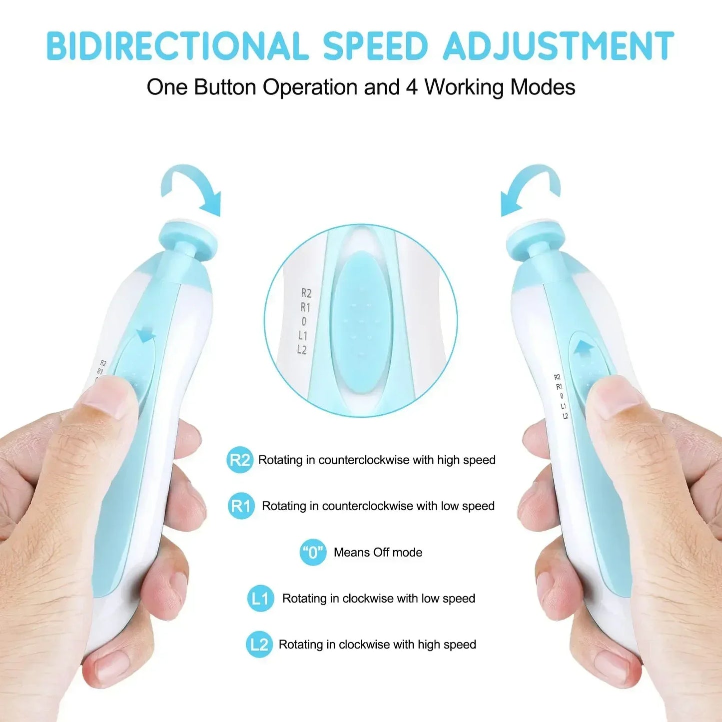 Baby Care Multifunctional Electric Baby Nail Trimmer Baby Nail File Clippers Toes Fingernail Cutter Trimmer Manicure Tool Set