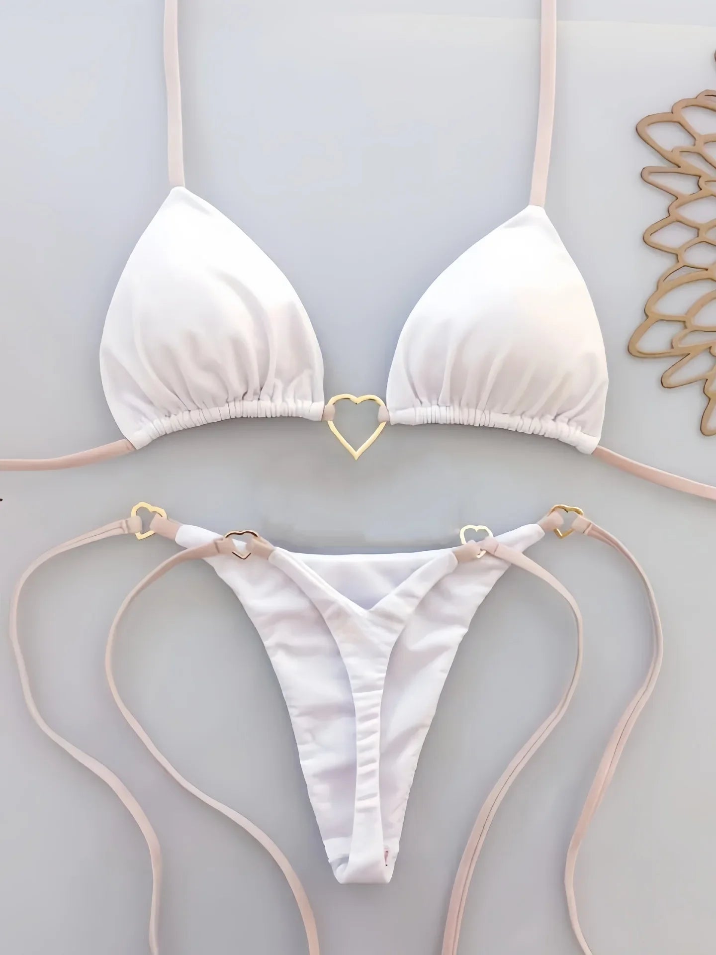 Sexy Halter Solid Color Bikini Set Women's Swimsuit Two-piece Triangle Thong Swimwear Bathing Suit Brazilian Biquinis