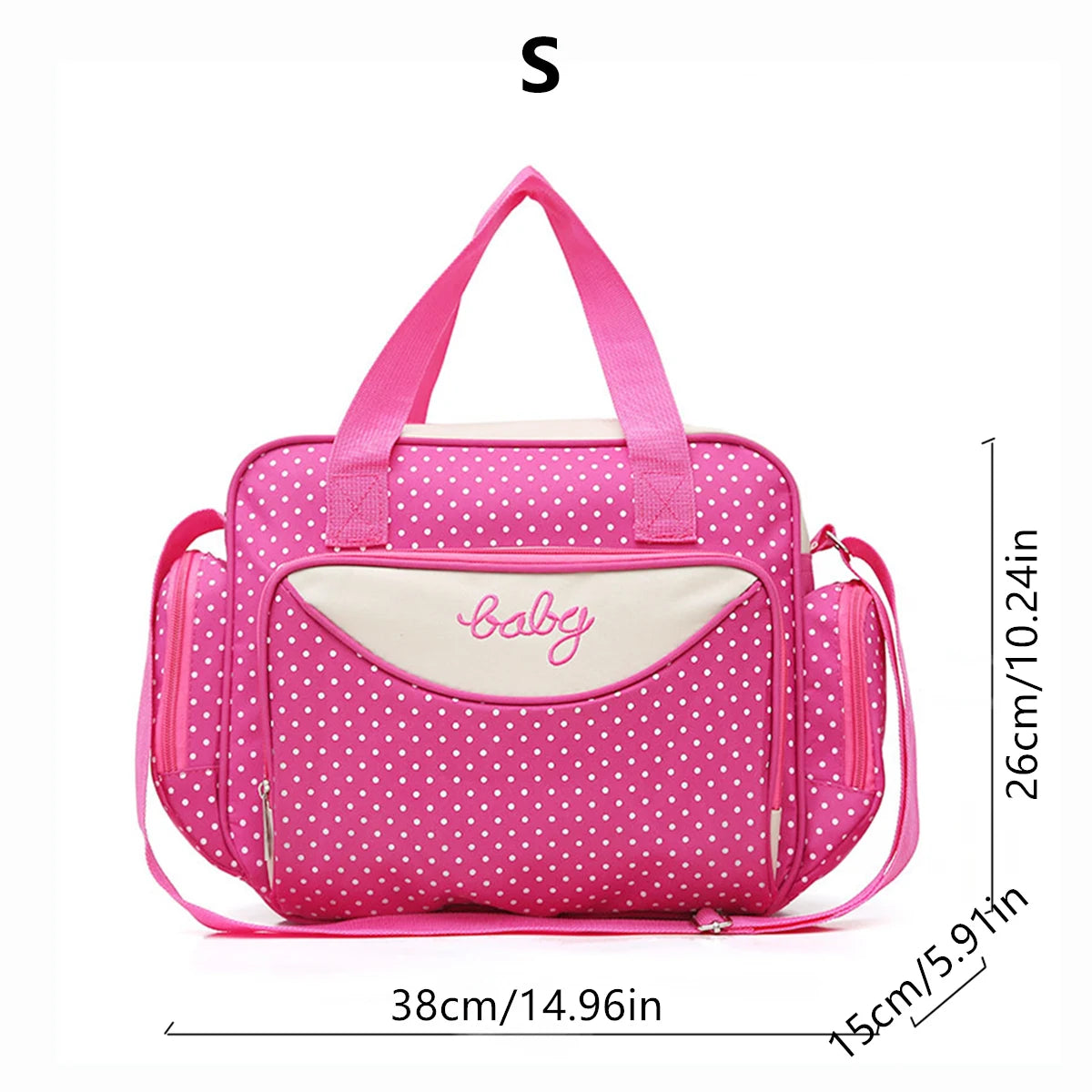 Fashionable Dot Lightweight One Shoulder Mommy Bag for Going Out Multi Functional, Large Capacity Handheld Diagonal Diaper Bag
