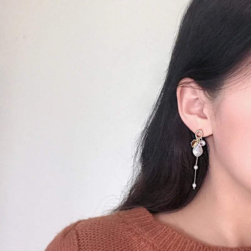 Trendy Jewelry Luxury Temperament Personality Asymmetrical Earrings For Women Gifts Delicate Design 2025 Trend New Accessories