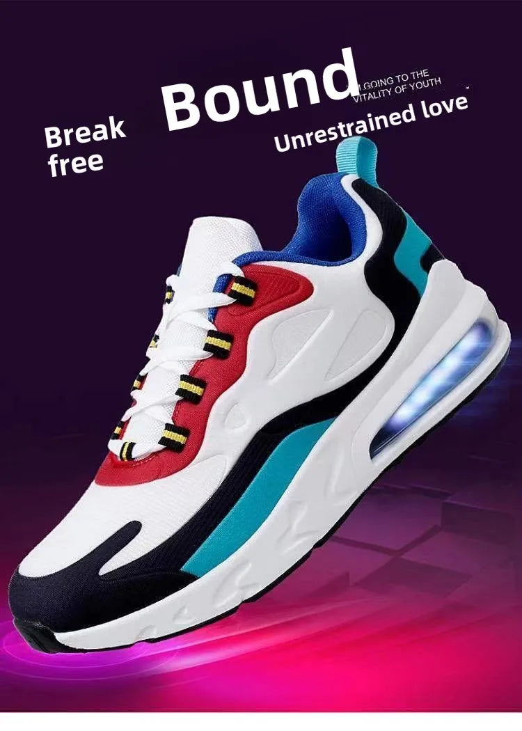 Unisex Large Size Sports Shoes Breathable Comfortable Spring Autumn Fashionable Casual Mesh Air Cushioning Low Top Sneakers