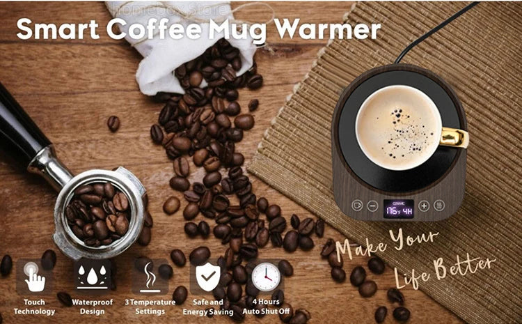 110V/220V Coffee Mug Warmer Timing Cup Heater Hot Tea Makers Heating Pad Warmer Coaster Electric Hot Plate Coffee Heater 36W