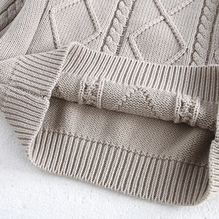 2024 New Autumn Winter Children Knitted Clothes Suit Long Sleeved Knitted Pullover+Jumpsuit Newborn Baby Boys Girls Clothing Set