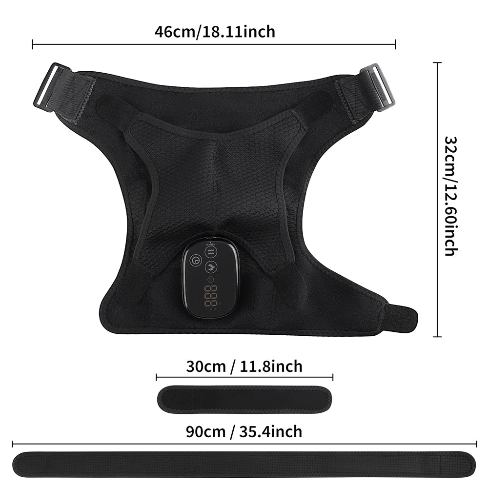 Multifunctional Shoulder/Knee Support Belt 660 and 850nm Red Light Shoulder Heating Vibration Massage Wrap Pad Warm Brace