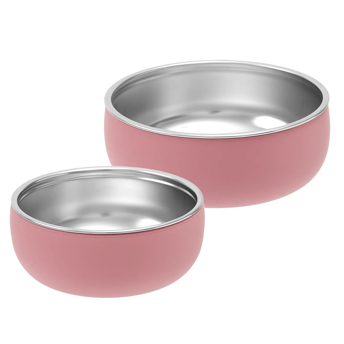 2PCS Baby Feeding Set Stainless Steel Silicone Detachable Bowl Heat Resistant Food Dishes Plate BPA Free Children's Tableware