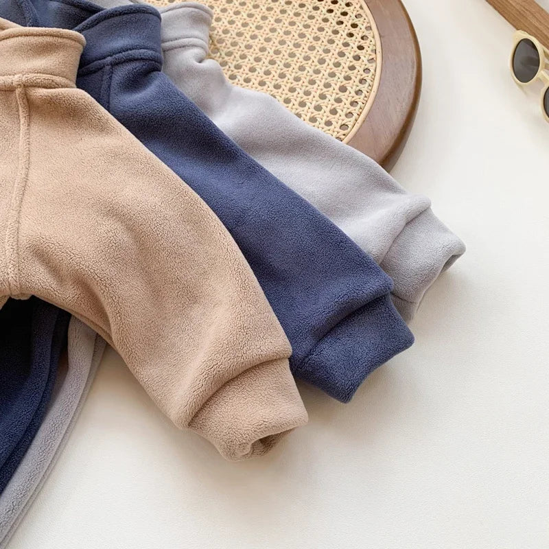Baby Boy Clothes Girl Rompers Newborn Infant Baby Clothing Soft Warm Fleece Jumpsuit Playsuit Autumn Toddler Outwear