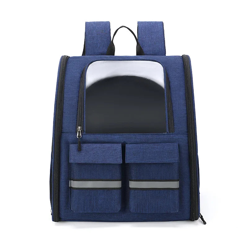 New Oxford Trolley Case Cat Carrier Backpack Travel Pet Bag with Reflective Stripe Outdoor Small Animals Rabbit Kitten Dog Bag