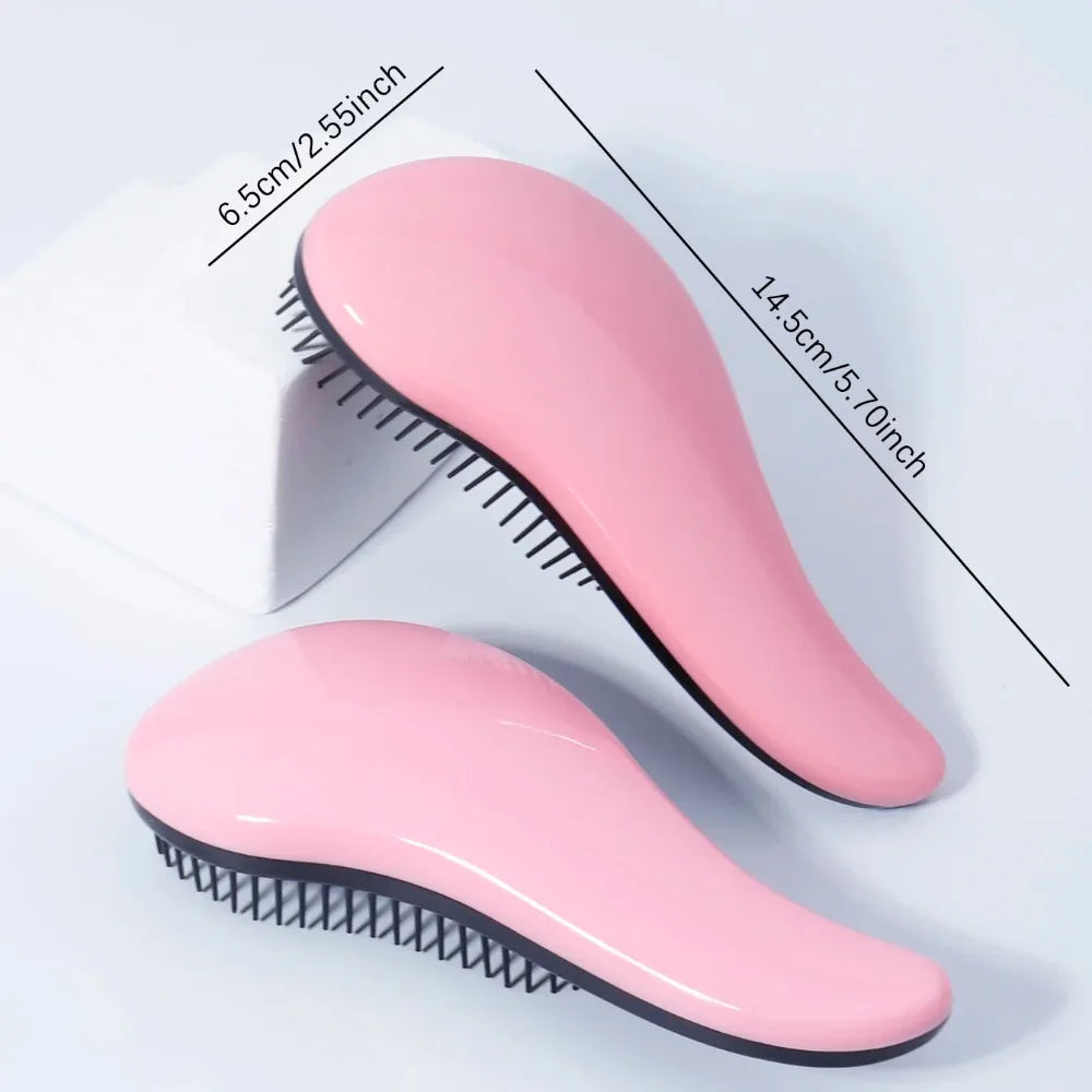 Antistatic Massage Detangling Brush, Wet Curly Hair Winding Shower Brush, Salon Hairdressing Tool, Ideal for Real Hair Wigs