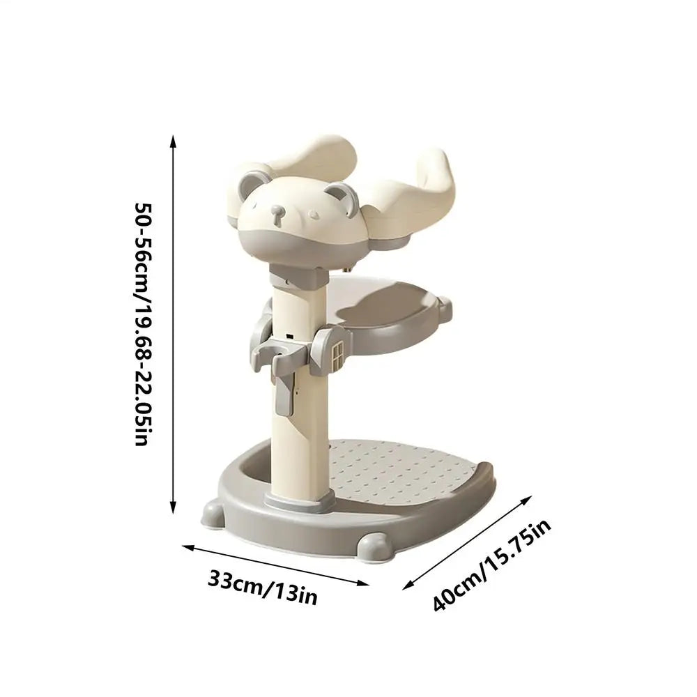Adjustable Baby Shower Stand Detachable Infant Bath Support With Non Slip Base Toddler Bathing Helper For Baby Body Washing Home