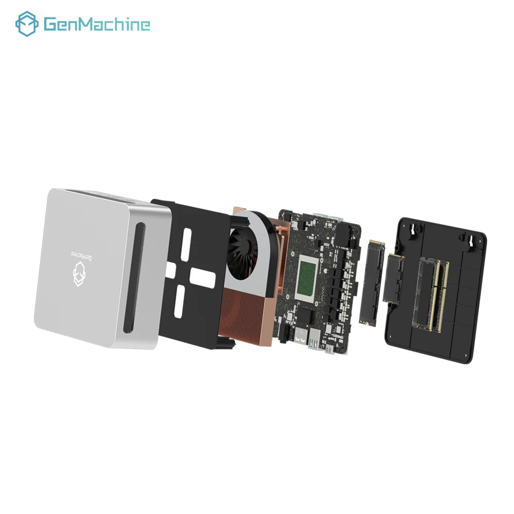 GenMachine Mini PC Computer Gaming AMD Ryzen 3 5475U 4 Core 8 Thread 4.1GHz 15W Dual HDMI LAN WIFI6 Office DDR4 NVMe Computer PC