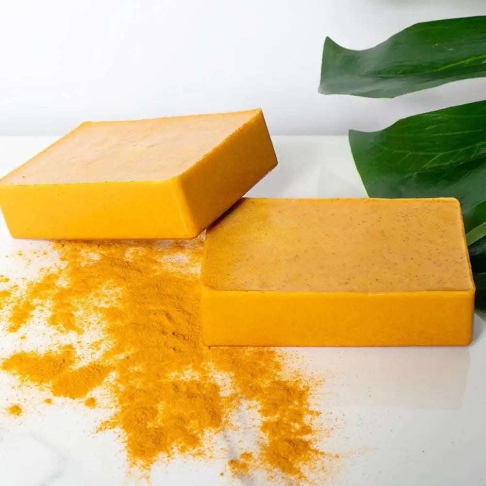 1/2/3/5Pcs 100g Turmeric Hand Made Soap, Lemon Kojic Acid Soap, Shower and Facial Soap Body Care