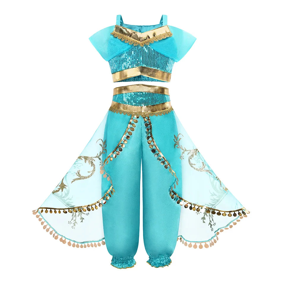 Halloween Birthday Dress Cinderella Snow White Aurora Rapunzel Princess Costume for Girls Kids 2-8Y