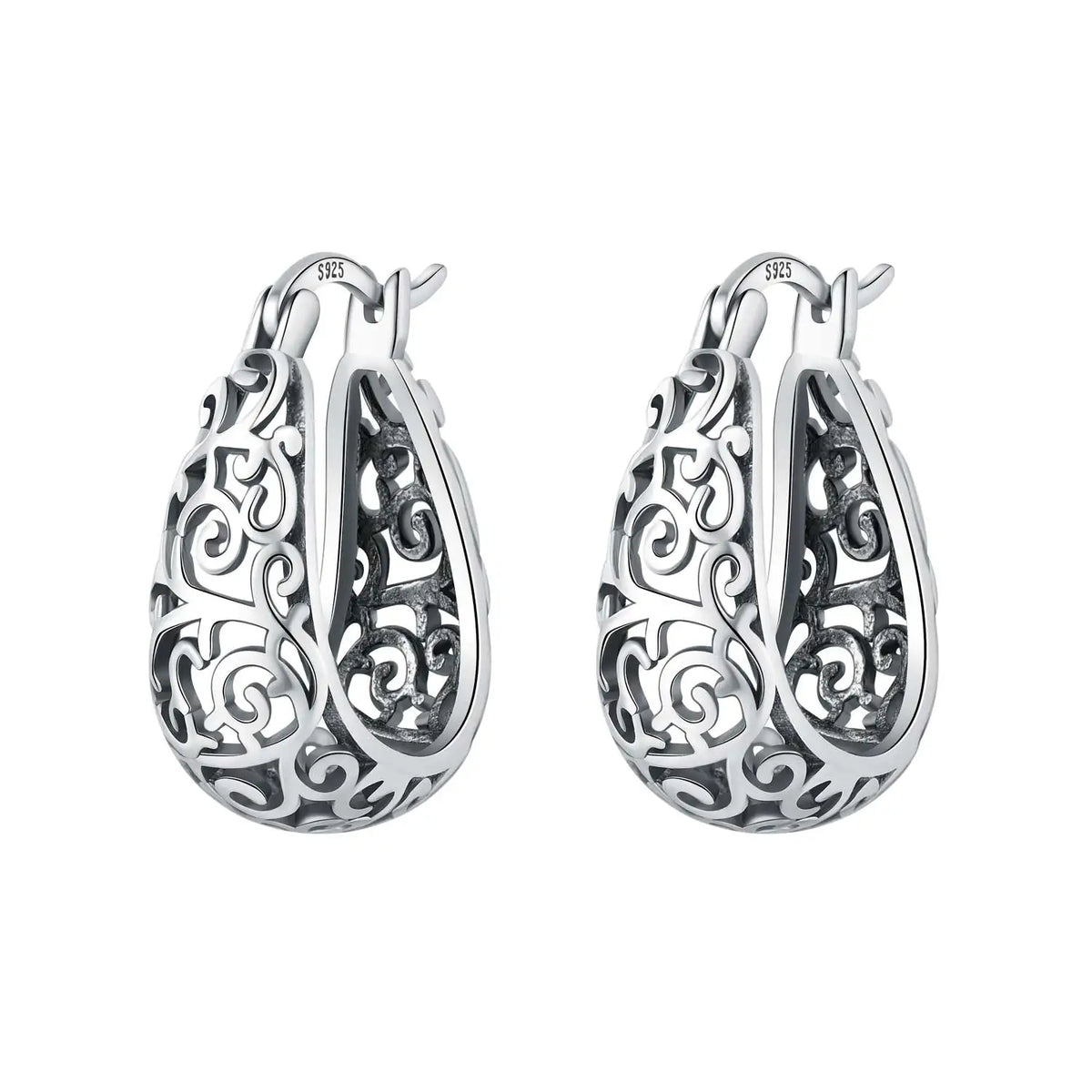 925 Sterling Silver Needle Iris Flower Hoop Earrings for Women Original Elegant Versatile Jewelry Birthday Party Fine Gift 2026