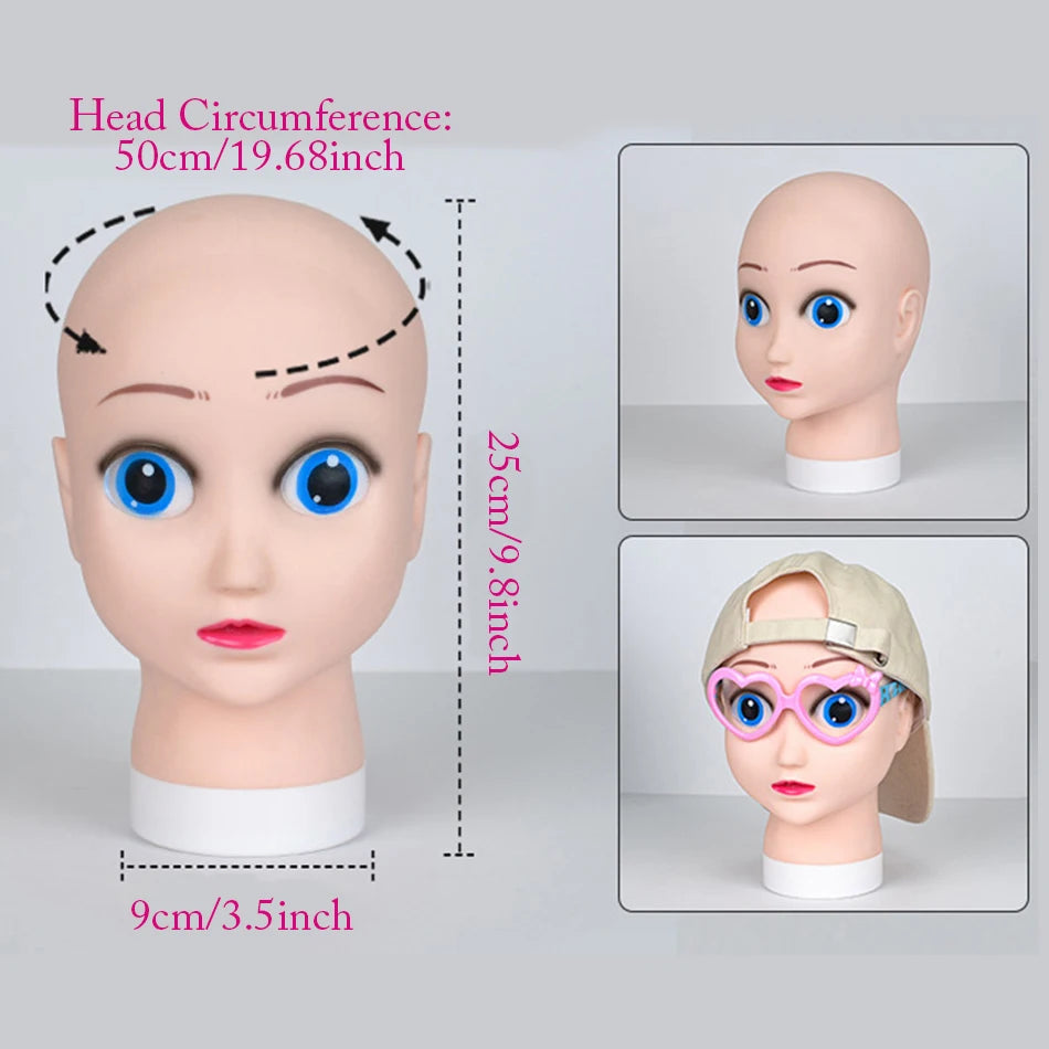 Mannequin Head Wig Stand With Adjustable Wig Tripod Stand Holder For Wigs Making Display With T Pins/Wig Cap Training Practice
