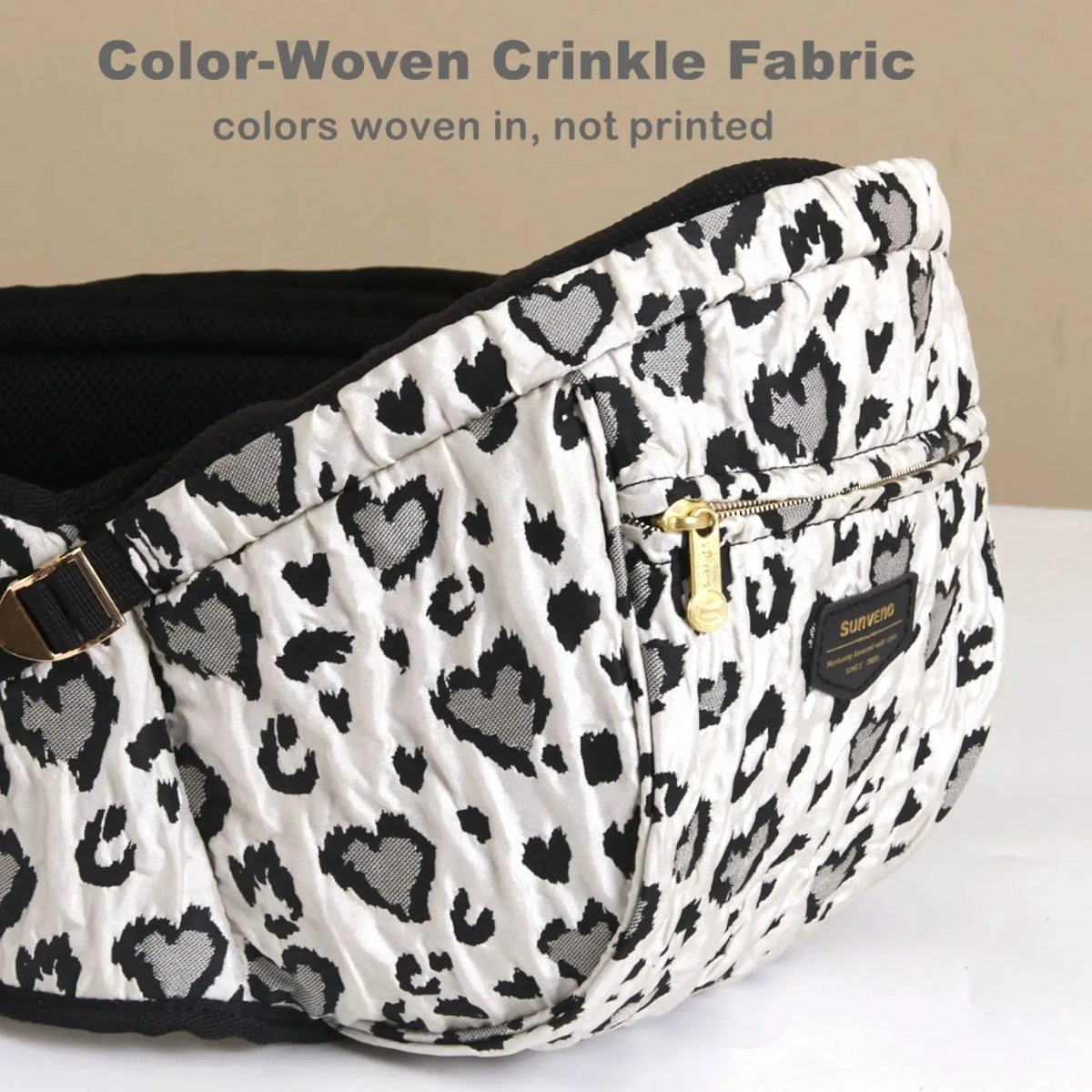 SUNVENO Baby Carrier Fashion Leopard Print Waist Stool Non-Slip Hip Seat Surface for 3-36months Newborns & Toddlers