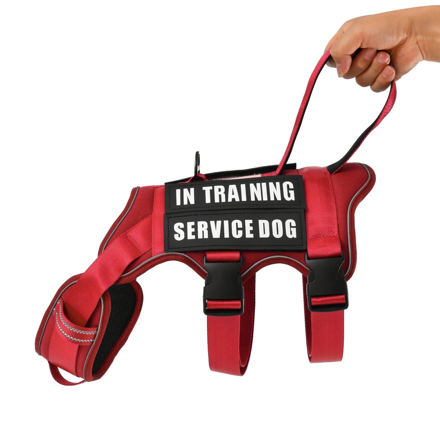 New Tactical Dog harness No Pull Dog Harness Vest with 4 Dog Patches, Reflective Pet Harness with Adress Note, Soft Padded Harne