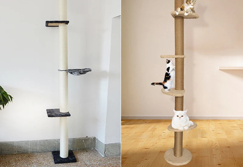 DIY Cat Tree Accessories Cat Scratching Post Scratch Support Ceiling Cat Climbing Tower Platform Cat House Hammock Pet Furniture