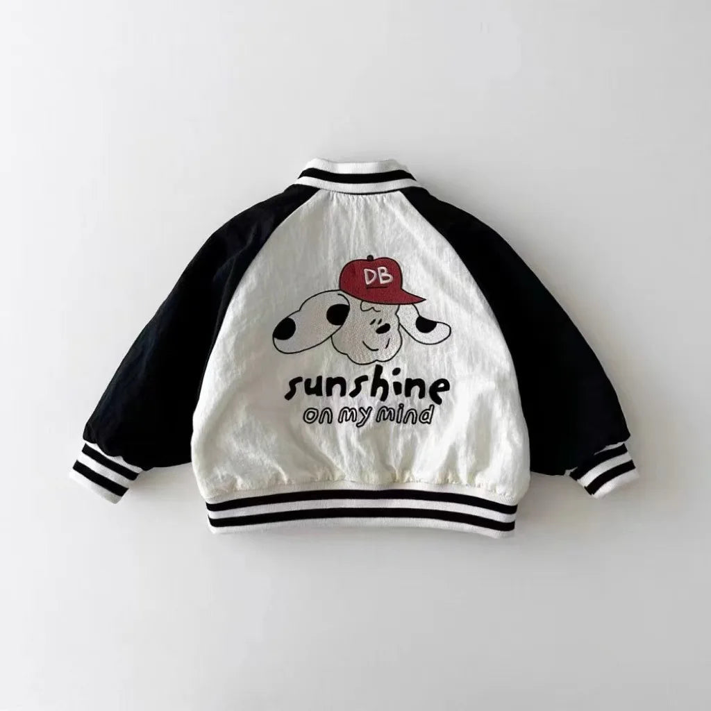 2025 Autumn New Baby Long Sleeve Coat Fashion Kids Boys Baseball Uniform Cotton Girls Casual Reversible Jacket Children Clothes