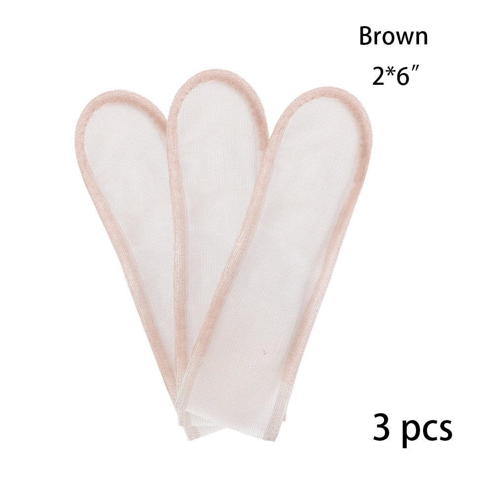 Plussign Transparent Brown Swiss Lace Hairnets 2*4 2*6 4*4 5*5 13*4 13*6 Base Hair Net For Making Lace Frontl Closure 3Pcs
