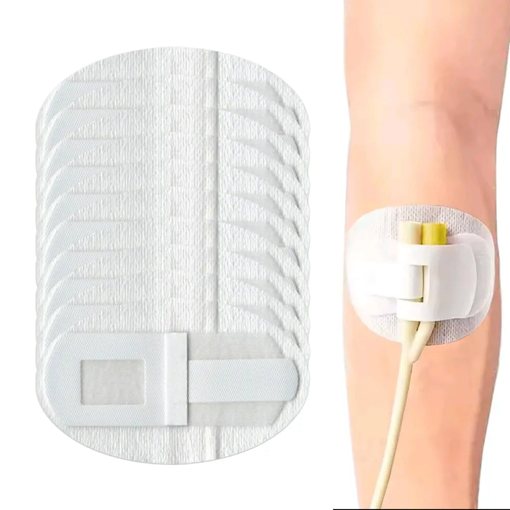 5-100Pcs Drainage Tube Sterile Applicator Catheter Fixation Patch for Drainage/Biliary/Renal Biopsy Catheters Adhesive Patch