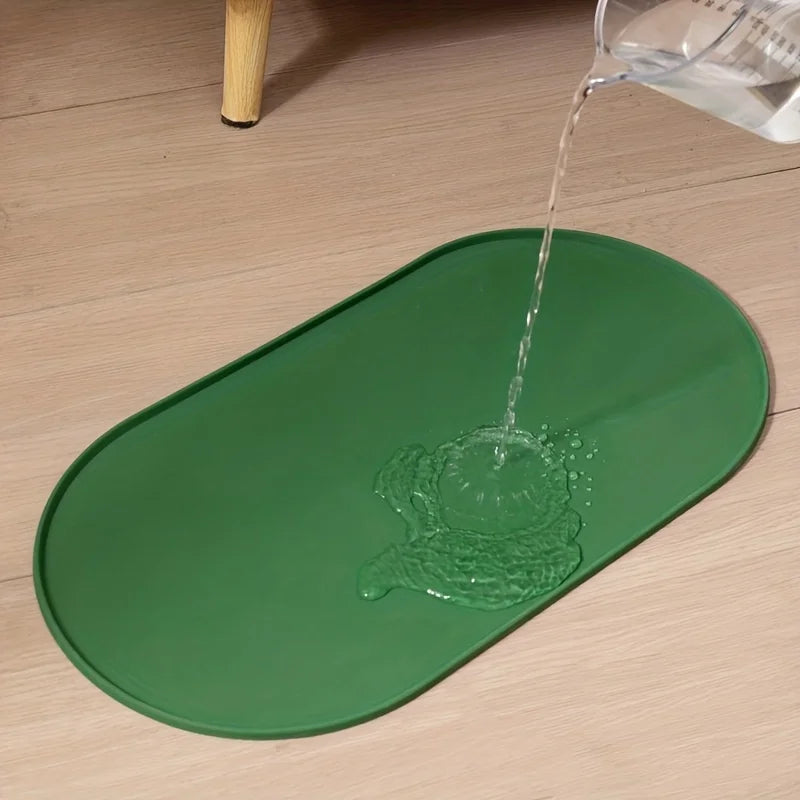 Multi-Functional Pet Feeding Mat Suitable for Cats and Dogs,Easy to Clean Durable Surface for Wet/Dry with Non-Slip Raised Edges