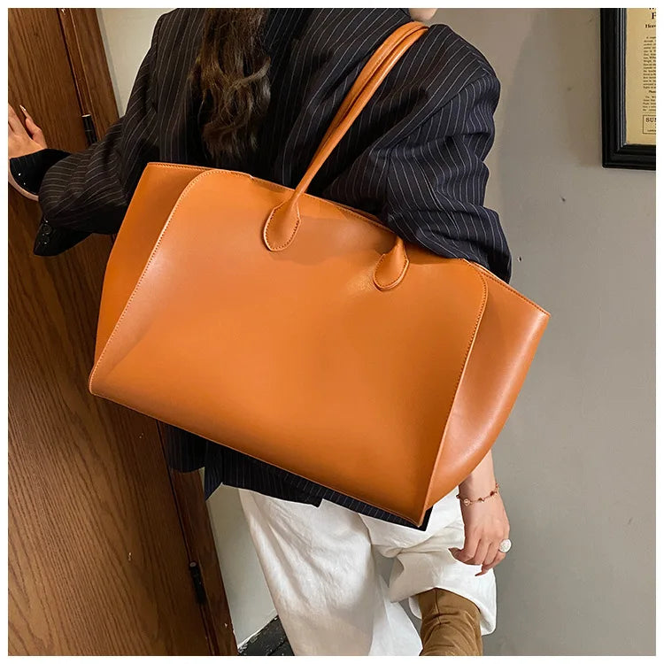 Luxury Women's Large Tote Bag Genuine Leather Shoulder Bags 2025 Female Retro Handbags High Quality Ladies Messenger Bag Black
