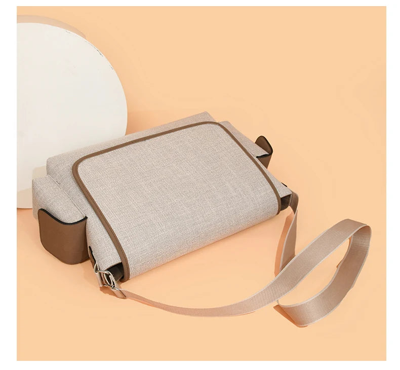 New Women's Large Capacity Canvas Shoulder Bag Casual Tote Handbag Trendy Messenger Bag for Everyday Use