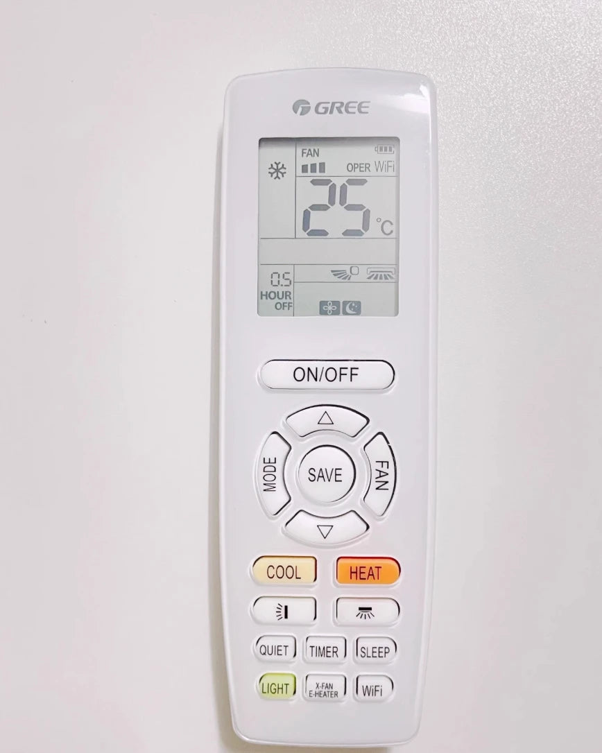 Gree's Brand New Original Remote Control with Various English Versions, Compatible with Both Split and Cabinet Machines