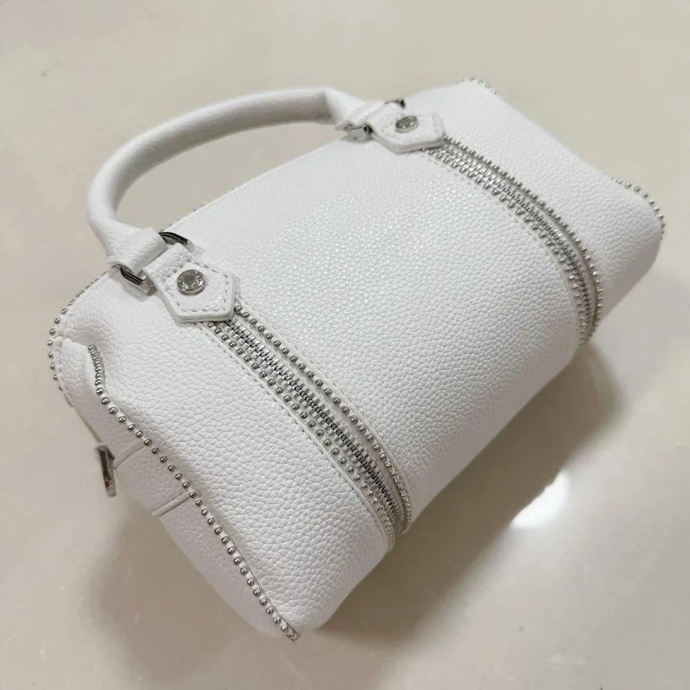 New Women Shoulder Bag Luxury Design Fashion Ladies Crossbody Bag Black PU Leather Vintage Chain Envelope Bag